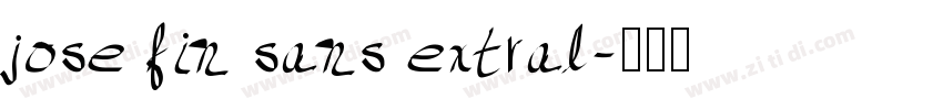 jose fin sans extral字体转换